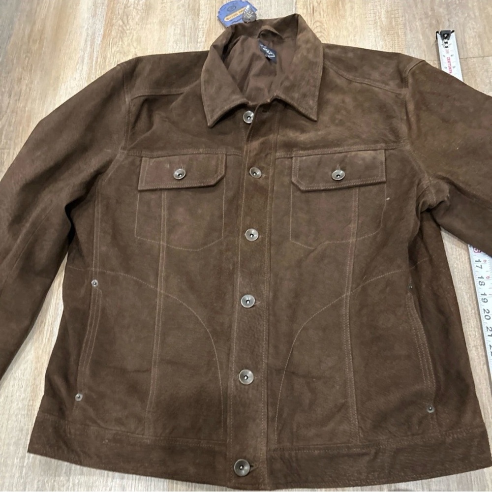 Men's Classic Brown Suede Field Trucker Jacket